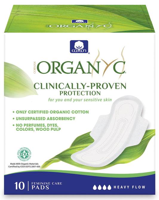 Organyc Sanitary Pads Night Heavy Flow 10