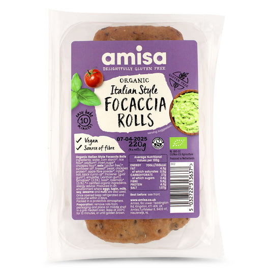 Amisa Focaccia Rolls 220g (4 rolls)