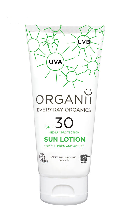 Organii SPF30 Sun Milk - 100% mineral sun protection. 100ml