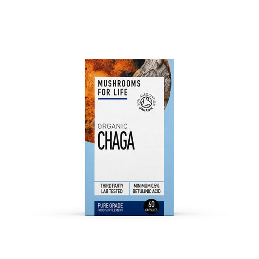 Mushrooms For Life Organic Chaga Pure Grade Extract Capsules