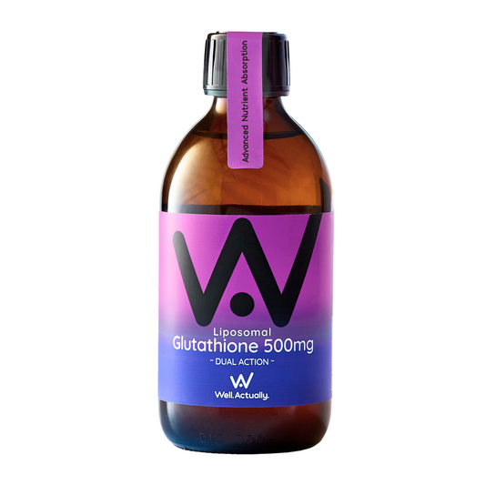 Well.Actually. Liposomal Glutathione Liquid 500mg - Blueberry Flavour 300ml