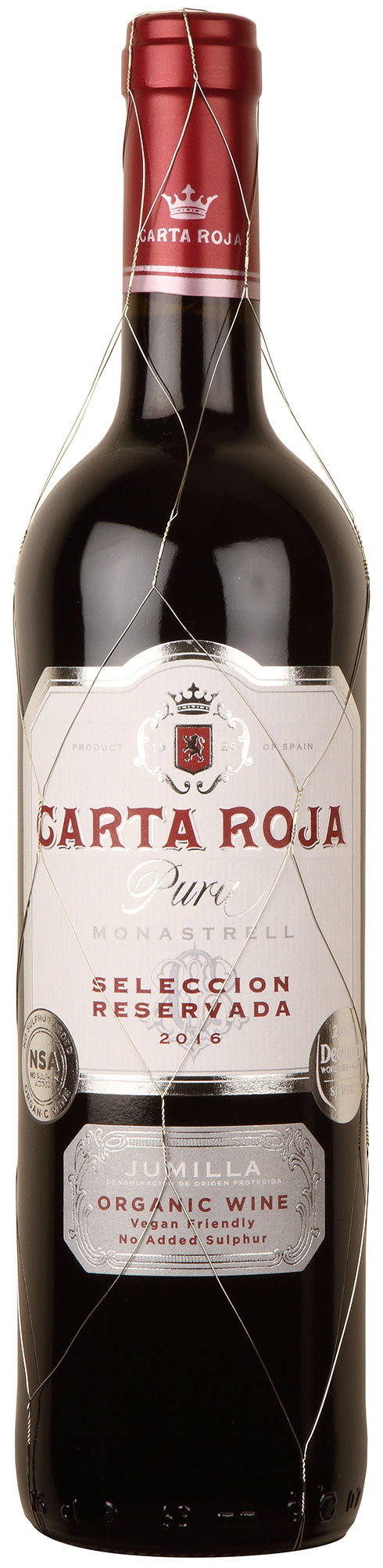 Carta Roja Monastrell Red Wine No Added Sulphur (14% Vol.) 70cl