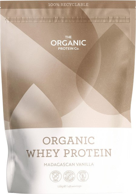 The Organic Protein Co. Madagascan Vanilla Organic Whey Protein Powder 1.2kg