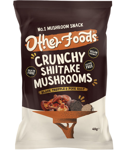 Other Foods Crunchy Shiitake Mushrooms - Black Truffle & Pink Salt 40g