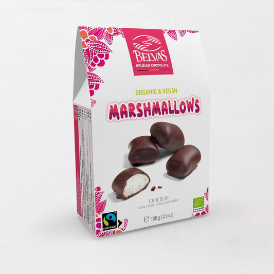 Belvas Dark Chocolate Marshmallows 100g