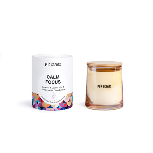 Purscents Calm Focus Aromatherapy Scented Candle 190g