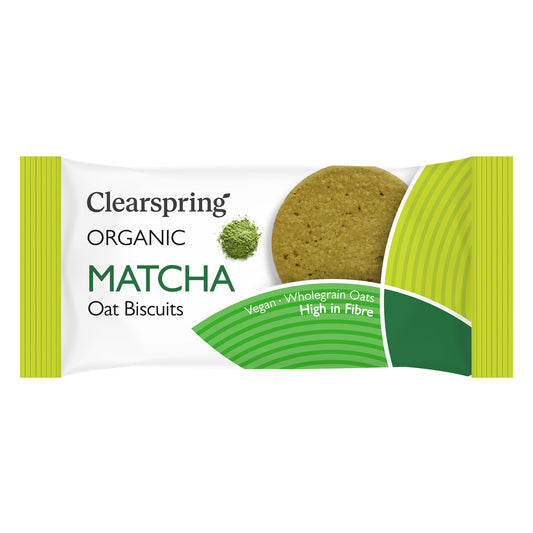 Clearspring Organic Matcha Oat Biscuits 40g