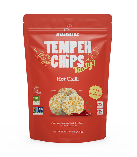 Mamame Tempeh Chips Hot Chilli 100g