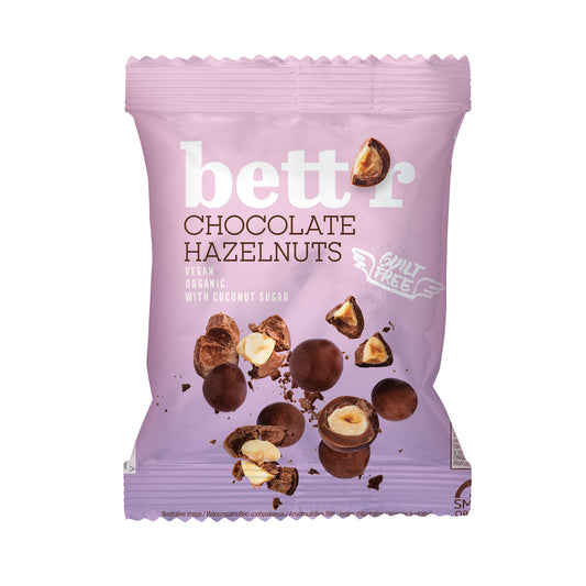 Bett’r Chocolate Covered Hazelnuts 40g