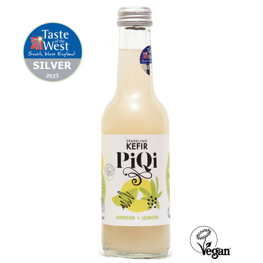 PiQi Fermented Kefir Water Ginger and Lemon 250ml