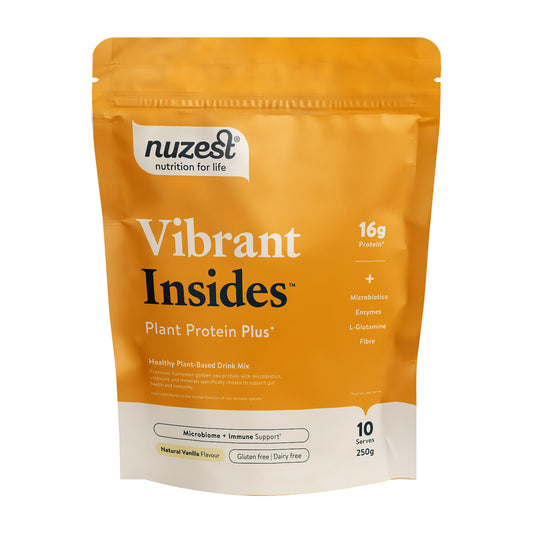 Nuzest - Plant Protein Plus+ - Vibrant Insides - Natural Vanilla Flavour 250g