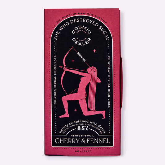 Cosmic Dealer 85% Dark Chocolate: Cherry & Fennel - Digestion 50g