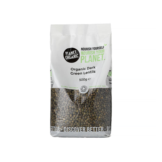 Planet Organic Dark Green Speckled Lentils 500g