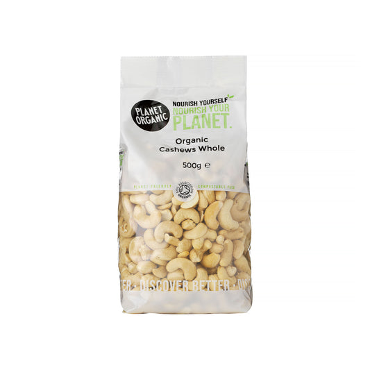 Planet Organic Cashews Whole 500g