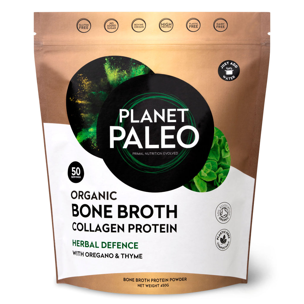 Planet Paleo Bone Broth Collagen Protein - Golden Turmeric 225g