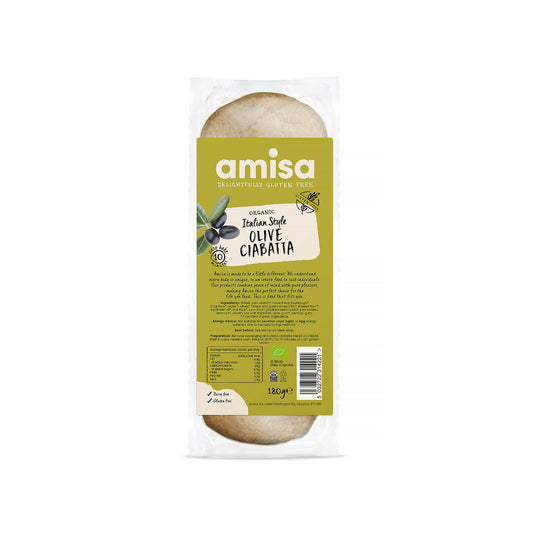 Amisa Olive Ciabatta 180g