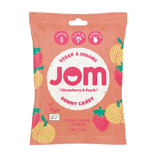 JOM Strawberry & Peach Sweets 70g