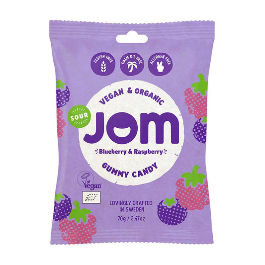 JOM Sour Blueberry & Sour Raspberry Gummy 70g