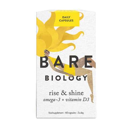 Bare Biology Rise & Shine, Omega-3 + Vitamin D3 Capsules 60 caps