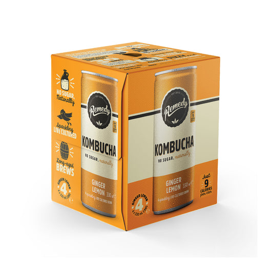 Remedy Ginger Lemon Kombucha Multipack