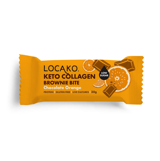 Locako Keto Collagen Brownie Bite Chocolate Orange 30g