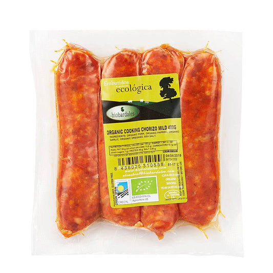 BioBardales Organic Cooking Chorizo Mild 400g