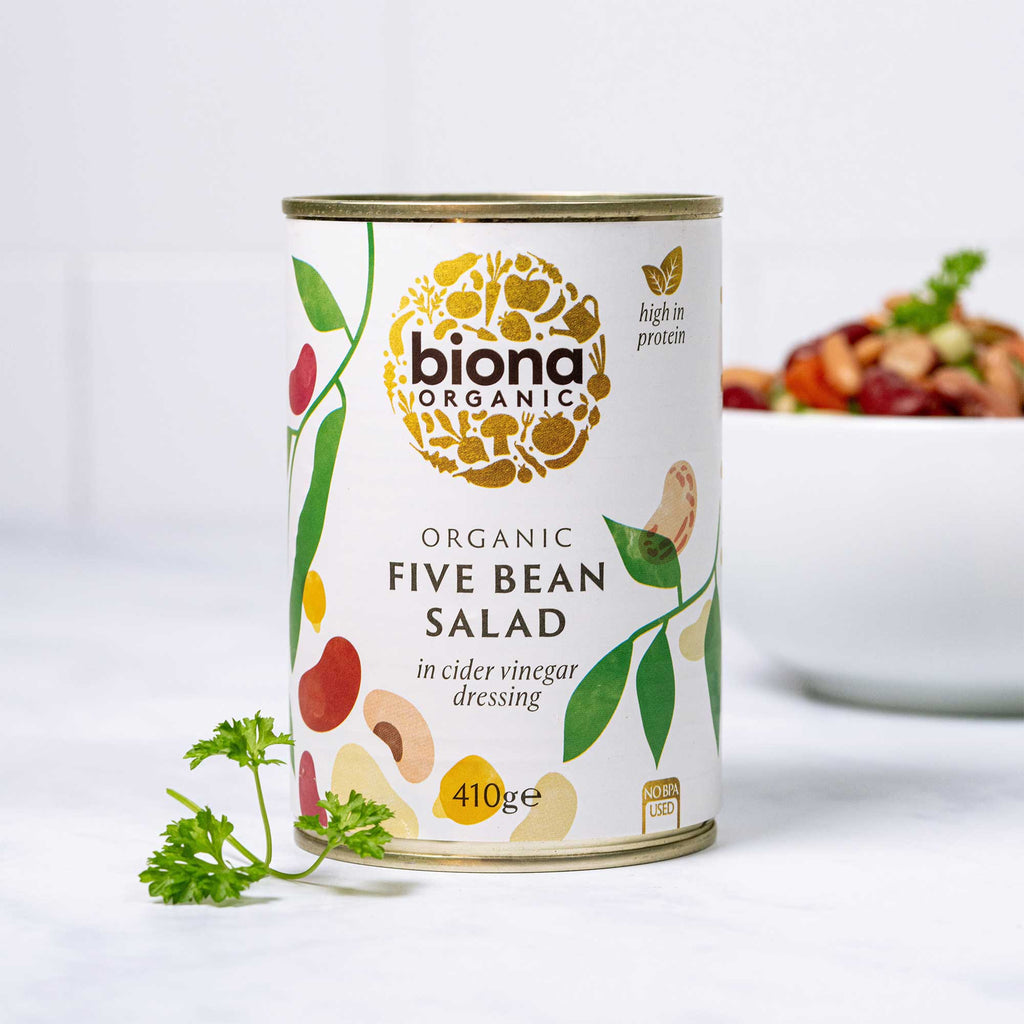 Biona Five Bean Salad in Vinaigrette Dressing 410g