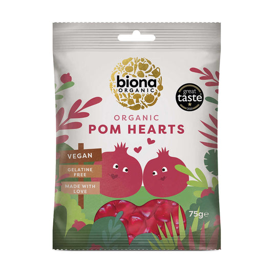 Biona Pomegranate Hearts 75g