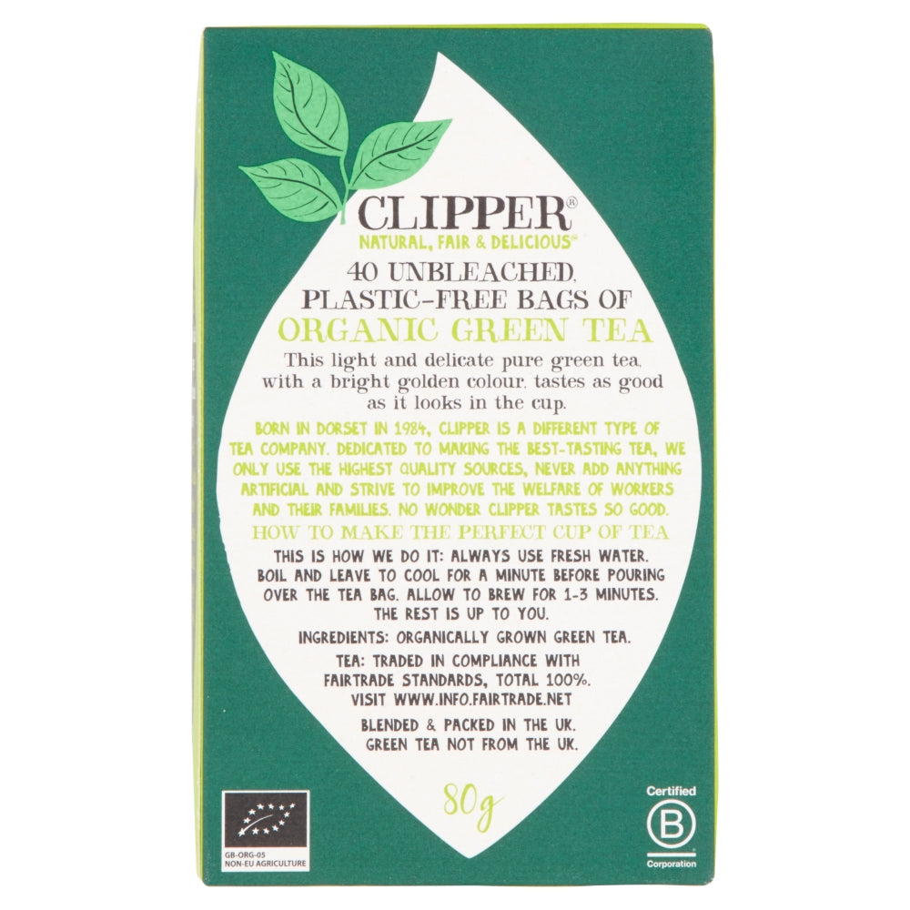 Clipper Fair Trade Green Tea 40 bags