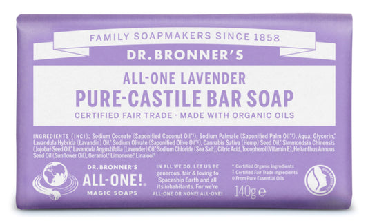 Dr Bronner's Lavender Soap Bar 140g