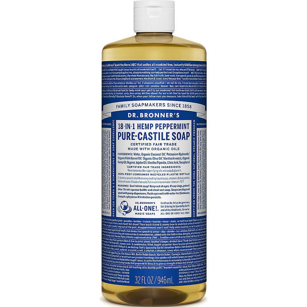 Dr Bronner's Peppermint Liquid Soap 946ml