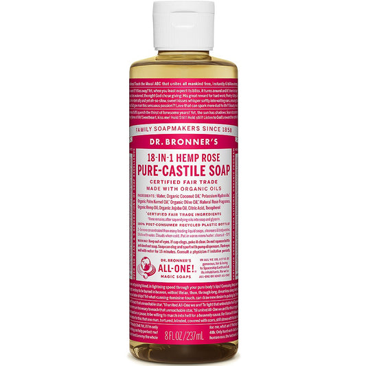 Dr Bronner's Rose Liquid Soap 237ml