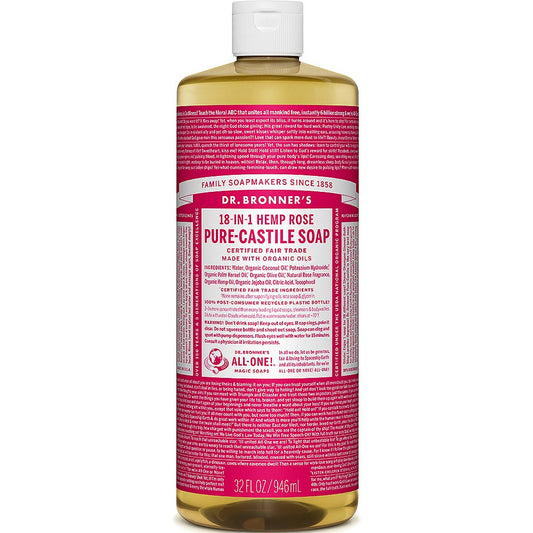 Dr Bronner's Rose Liquid Soap 946ml