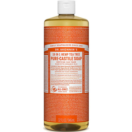 Dr Bronner's Tea Tree Castile Liquid Soap 946ml