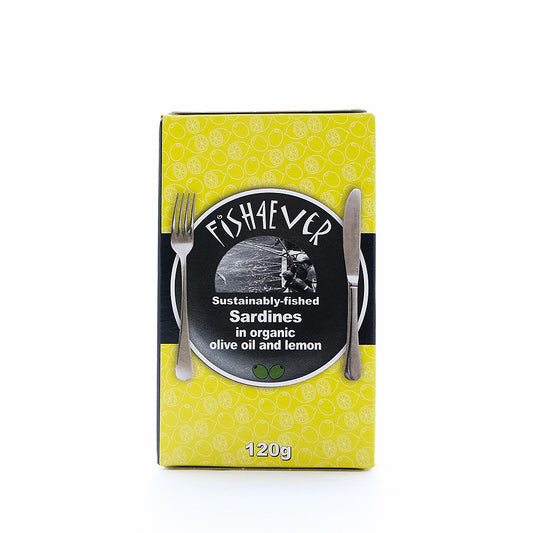 Fish4Ever Sardines In Organic Olive Oil & Lemon 120g