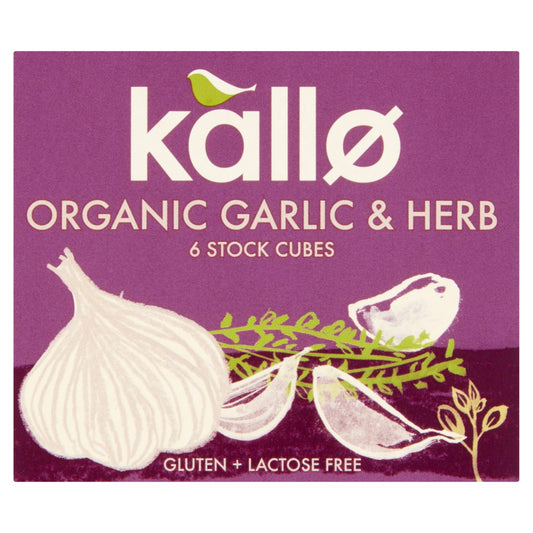 Kallo Organic Garlic & Herb Stock Cubes 66g