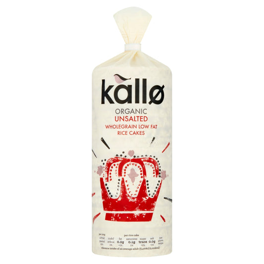 Kallo Unsalted Wholegrain Rice Cakes 130g