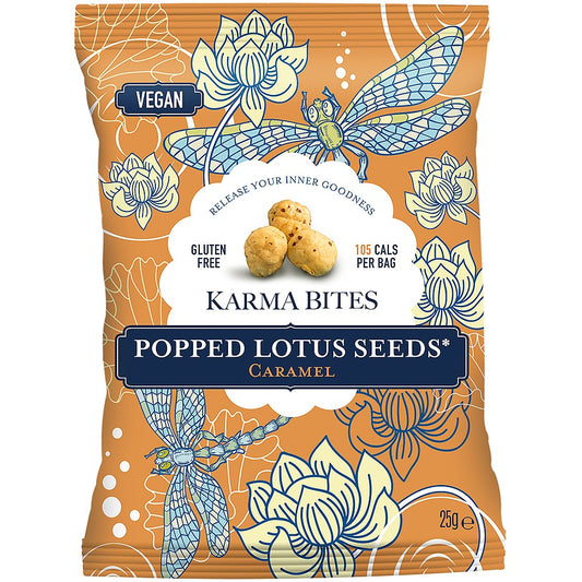 Karma Bites Popped Lotus Seeds Caramel 25g