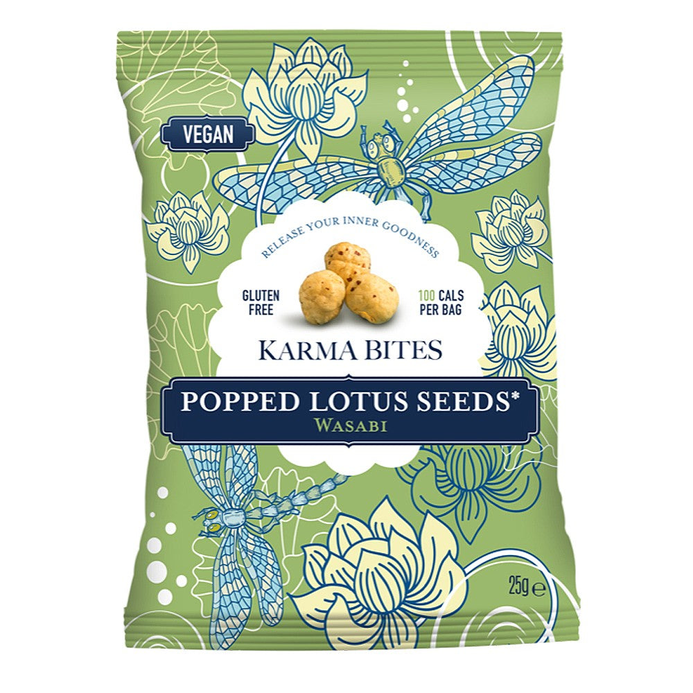 Karma Bites Popped Lotus Seeds Wasabi 25g