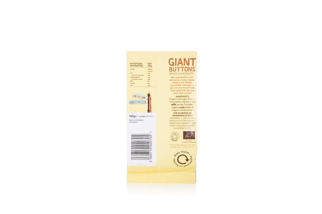 Montezuma's Creamy White Giant Buttons 180g