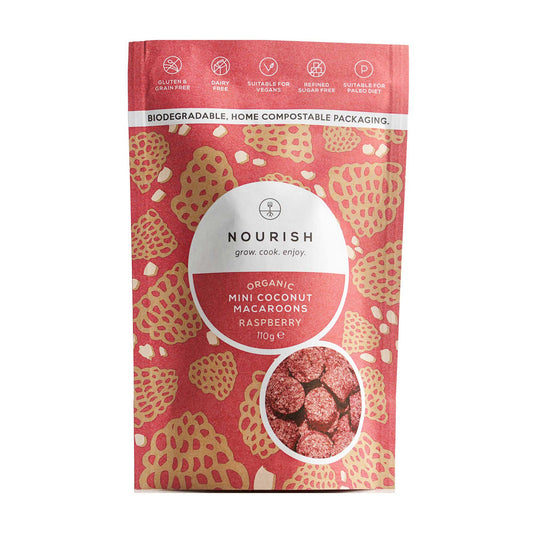 Nourish Raspberry Coconut Crunch Macaroons 110g