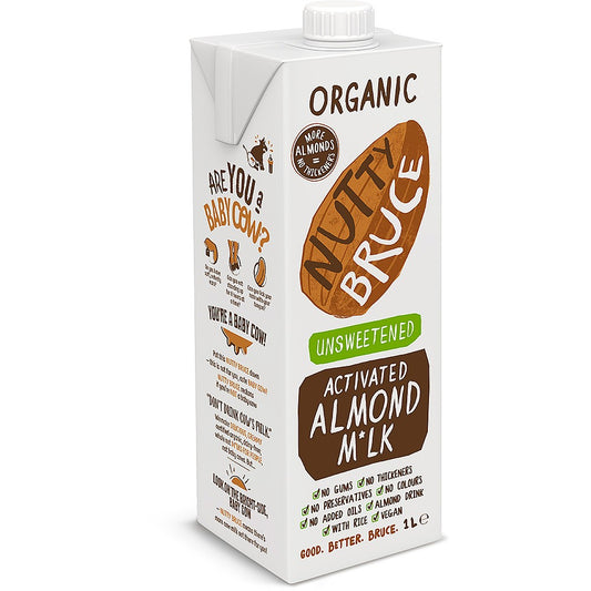 Nutty Bruce Activated Unsweetened Almond M*lk 1L