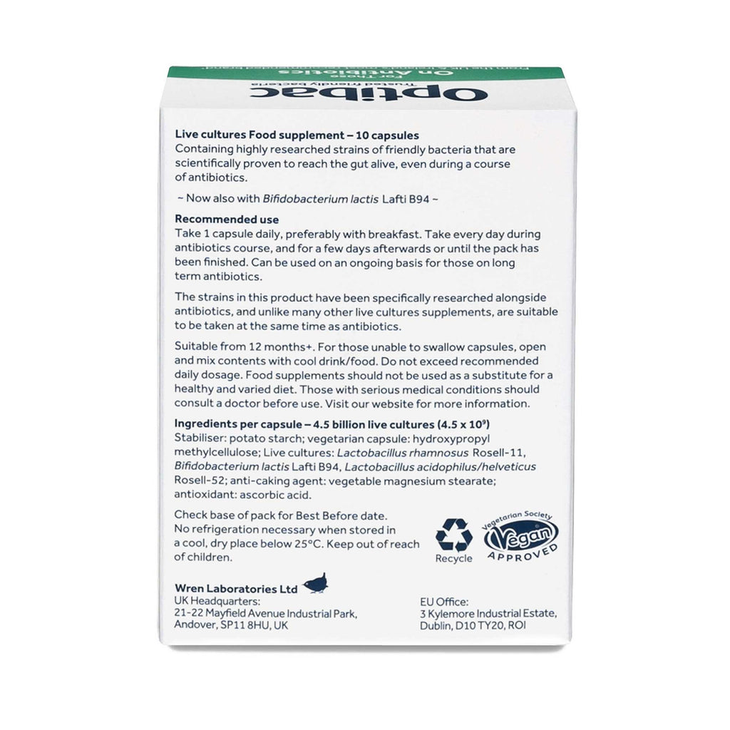 Optibac Probiotics For those on antibiotics 10 caps