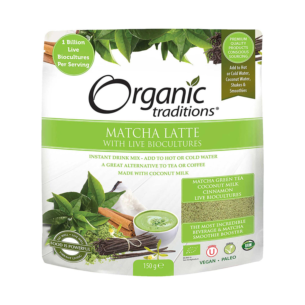 Organic Traditions Matcha Latte with Live Biocultures 150g