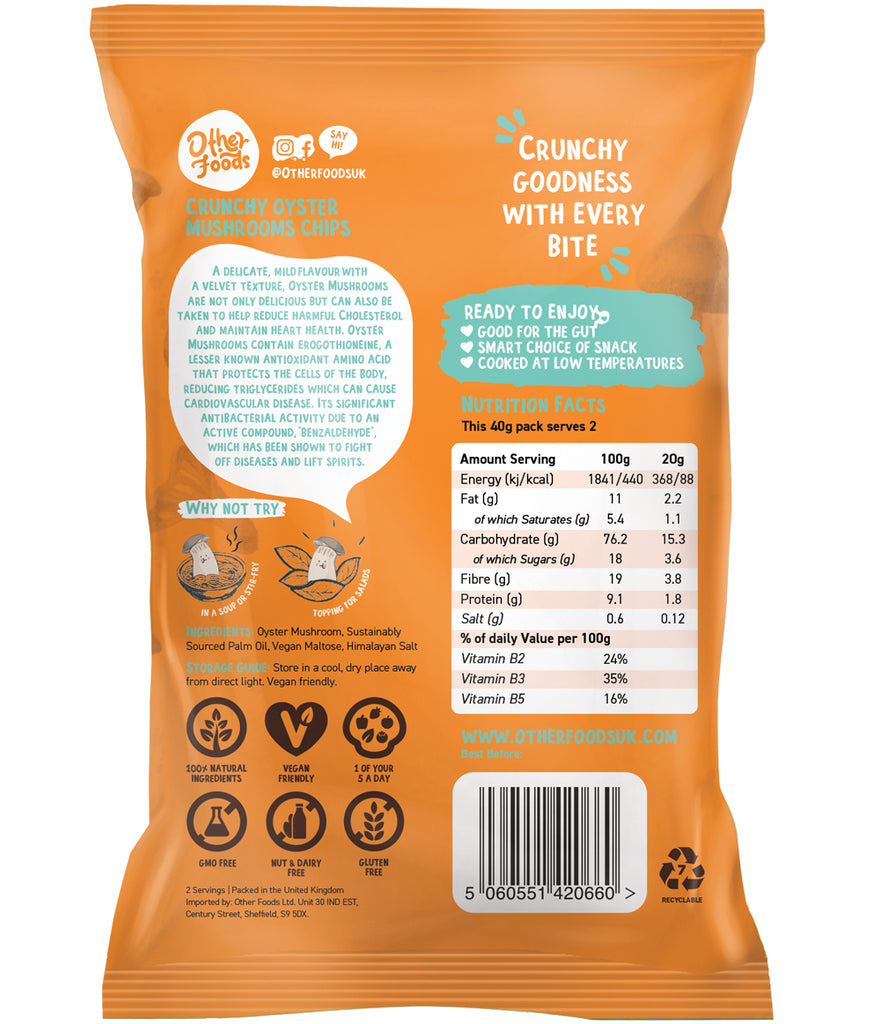 Other Foods Crunchy Oyster Mushroom Chips 40g