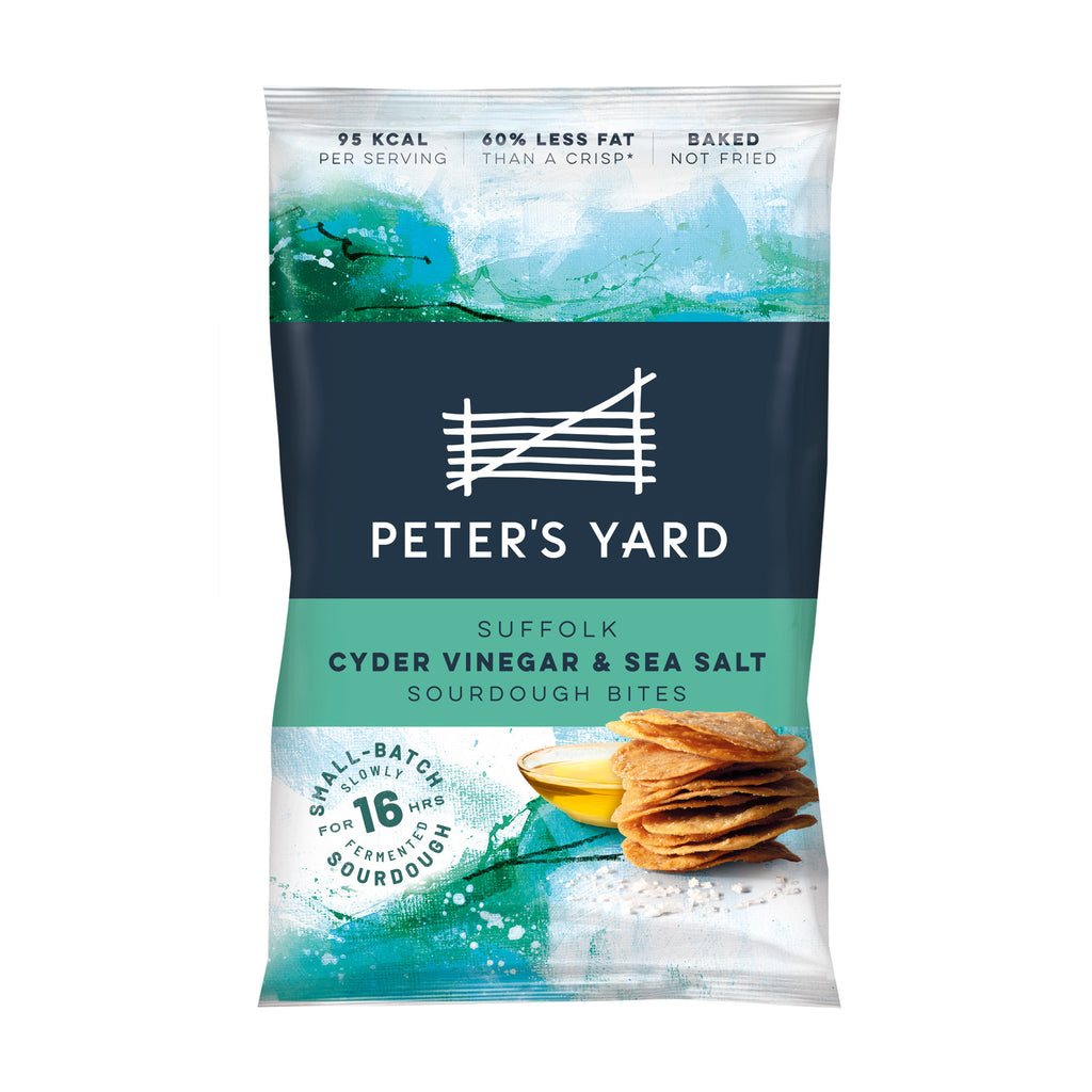 Peter's Yard Suffolk Cyder Vinegar & Sea Salt Sourdough Bites 90g