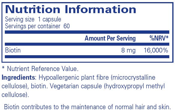 Pure Encapsulations Biotin 8 mg 60 caps