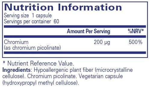 Pure Encapsulations Chromium (pic) 200 mcg 60 caps