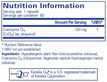 Pure Encapsulations CoQ10 120 MG 60 caps