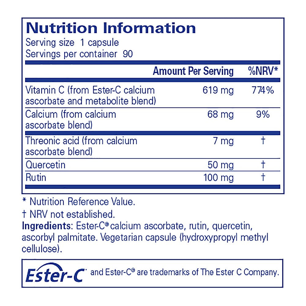 Pure Encapsulations Ester-C & Flavonoids 90 caps